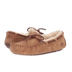 UGG Dakota Slipper Leather Suede Slip On Moccasin Sheepskin Wool Sz 12 $178